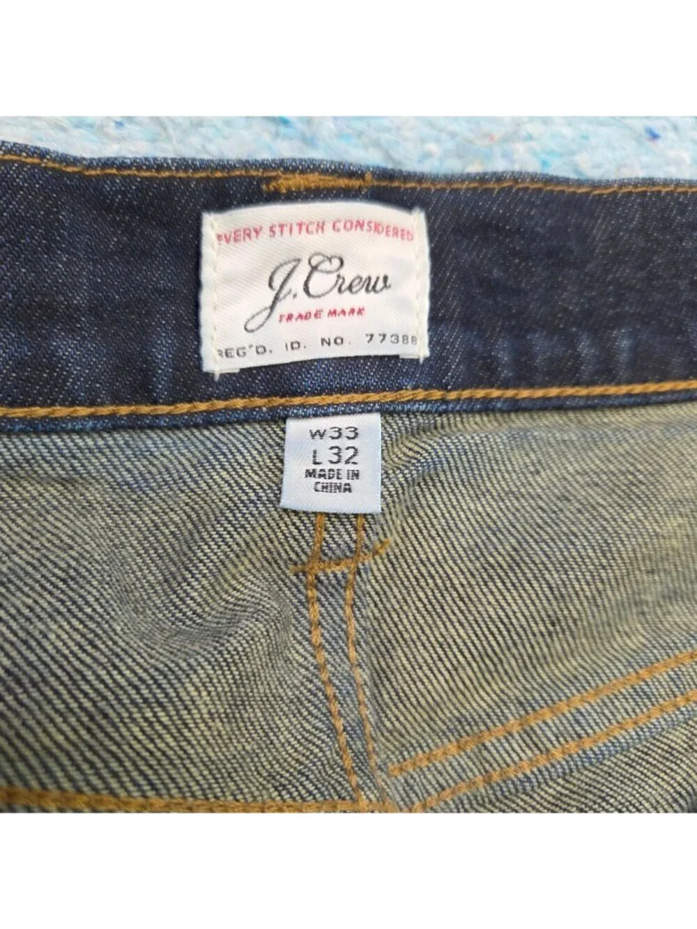J.Crew Men's Slim 484 Kurabo Fabric Dark Denim Jeans 33x32